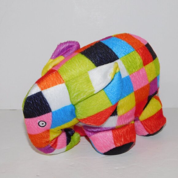 Kids Preferred 2007 David McKee ELMER the PATCHWORK ELEPHANT Plush 8.5" Stuffed - Picture 3 of 6